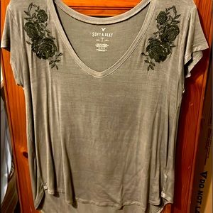 American Eagle Olive Green Top